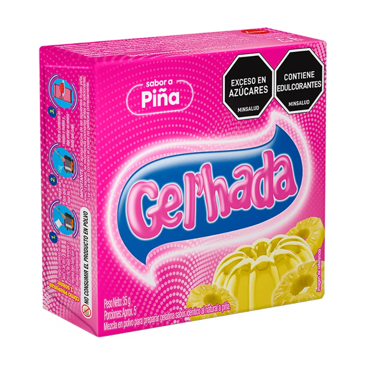 Gelatina sabor a piña Gel’hada (35 g / 1.23 oz)
