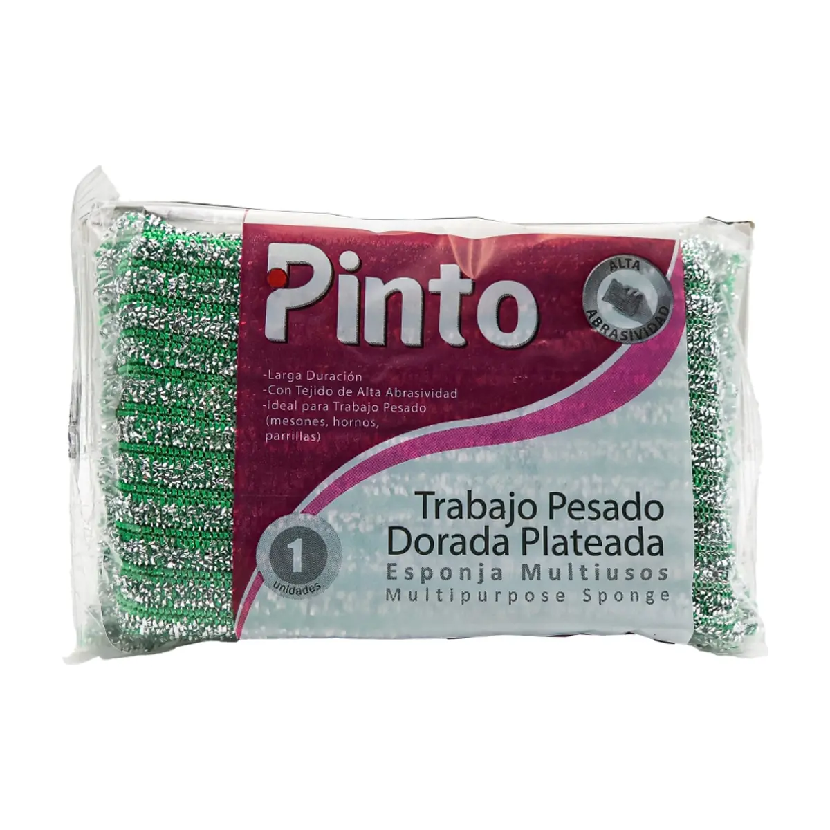 Esponja multiusos para trabajo pesado dorada plateada Pinto (1 U) - Thumbnail 3
