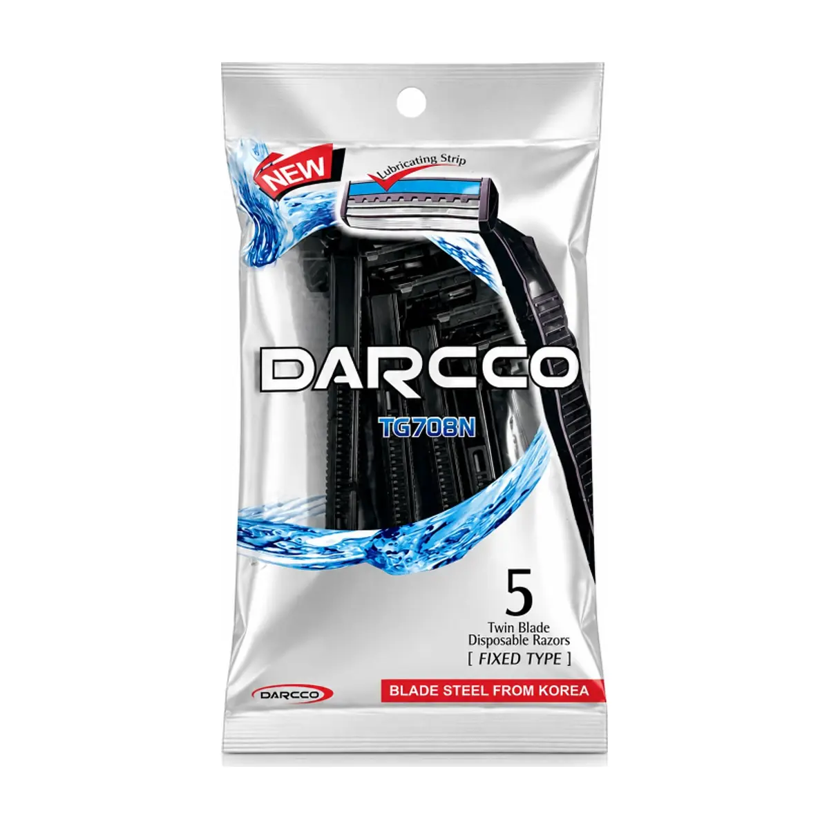 Paquete de maquinillas de afeitar desechables Darcco TG708N (5 U)