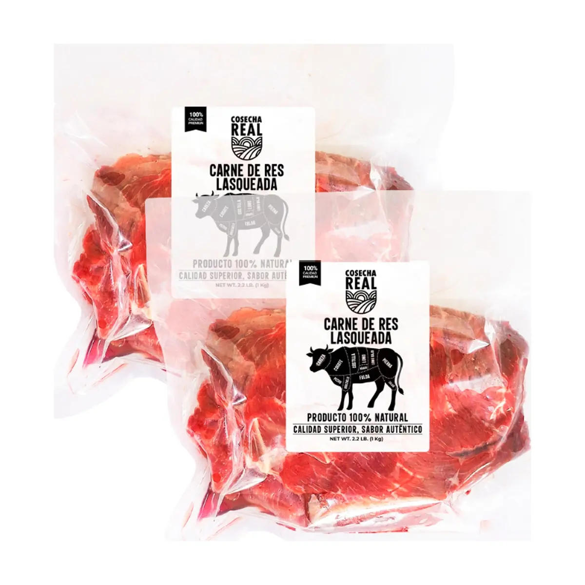 Carne de res lasqueada Cosecha Real (2 x 1 kg / 2.2 lb) - Imagen 1
