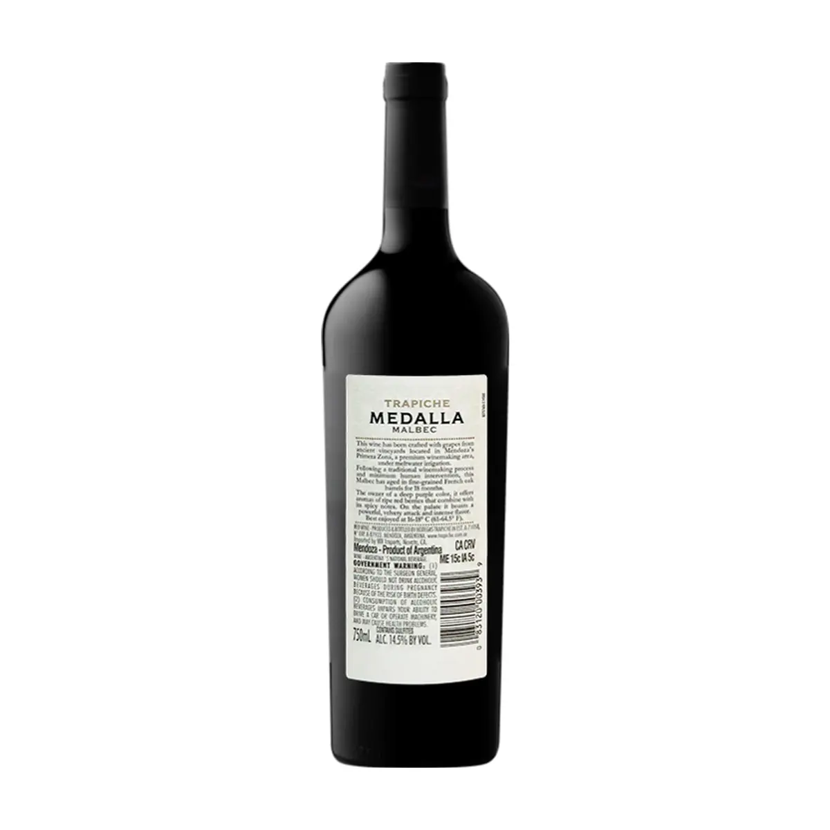 Vino tinto Malbec Medalla Trapiche (750 ml) - Thumbnail 2