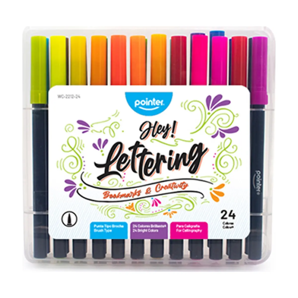Juego de plumones marcadores Lettering de 24 colores Pointer