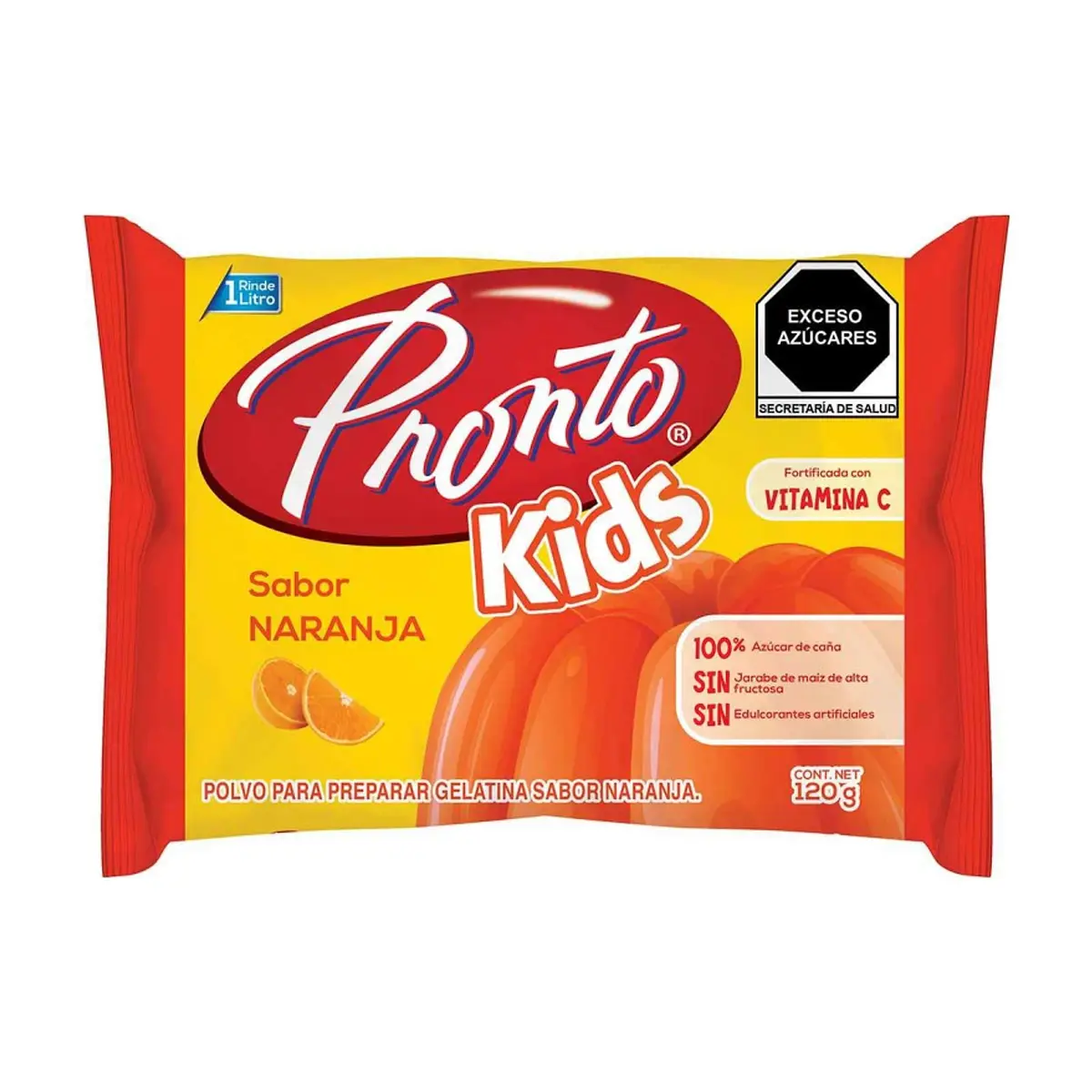 Polvo para preparar gelatina sabor naranja Pronto (120 g / 4.23 oz)