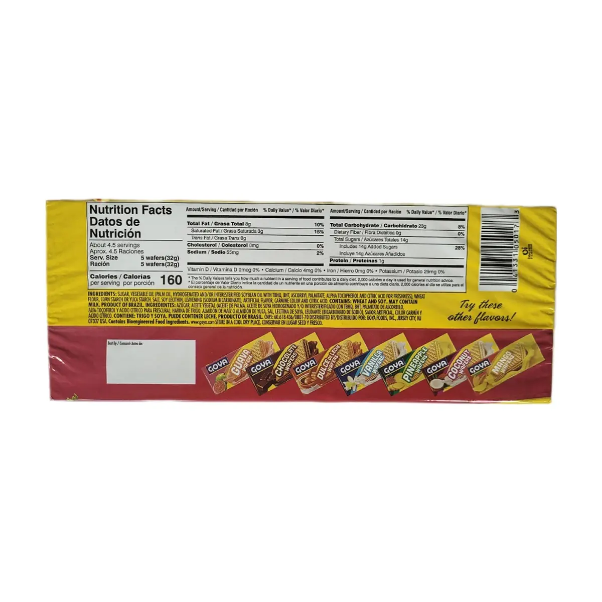 Sorbeto de vainilla relleno con crema sabor a fresa Goya (140 g / 4.94 oz) - Thumbnail 2