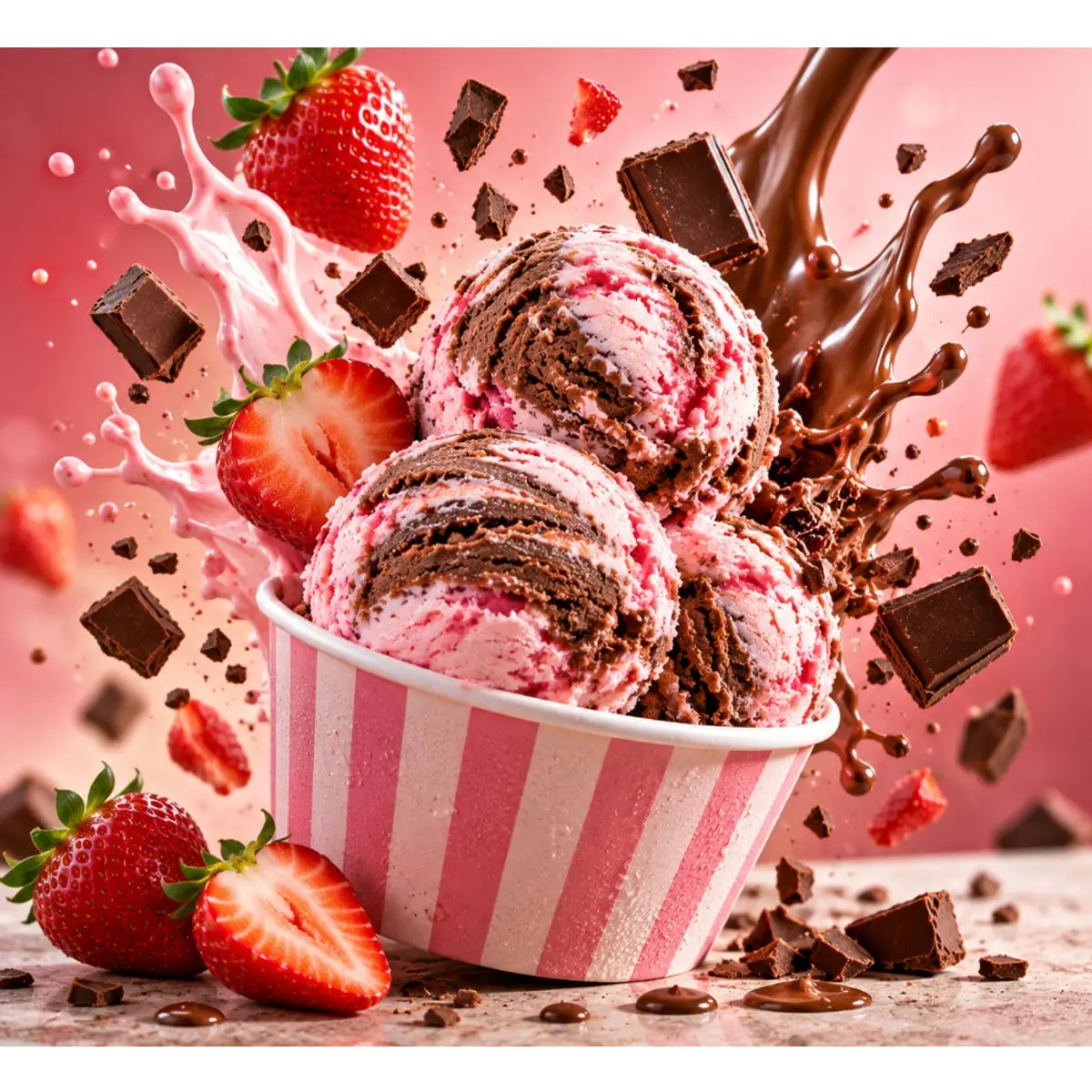 Helado doble crema sabor chocolate y fresa Alask (4 L) - Thumbnail 3