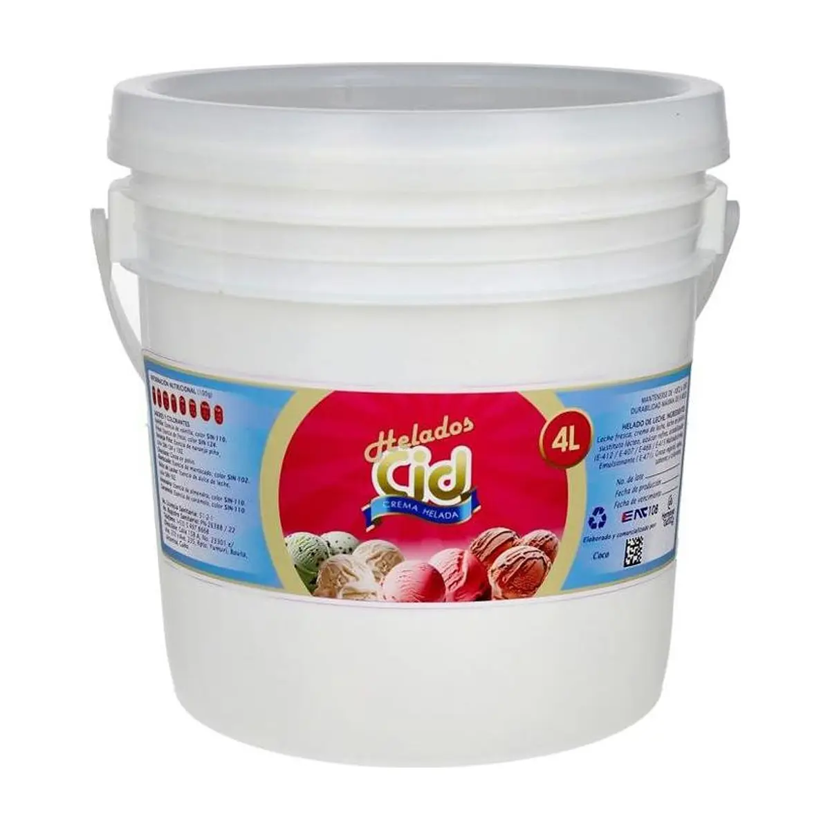 Helado sabor coco CID (4 L)