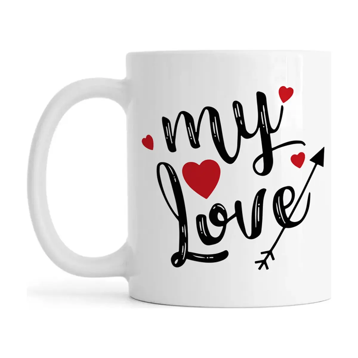 Jarra de cerámica blanca de 330 ml con diseño “My love” Échale