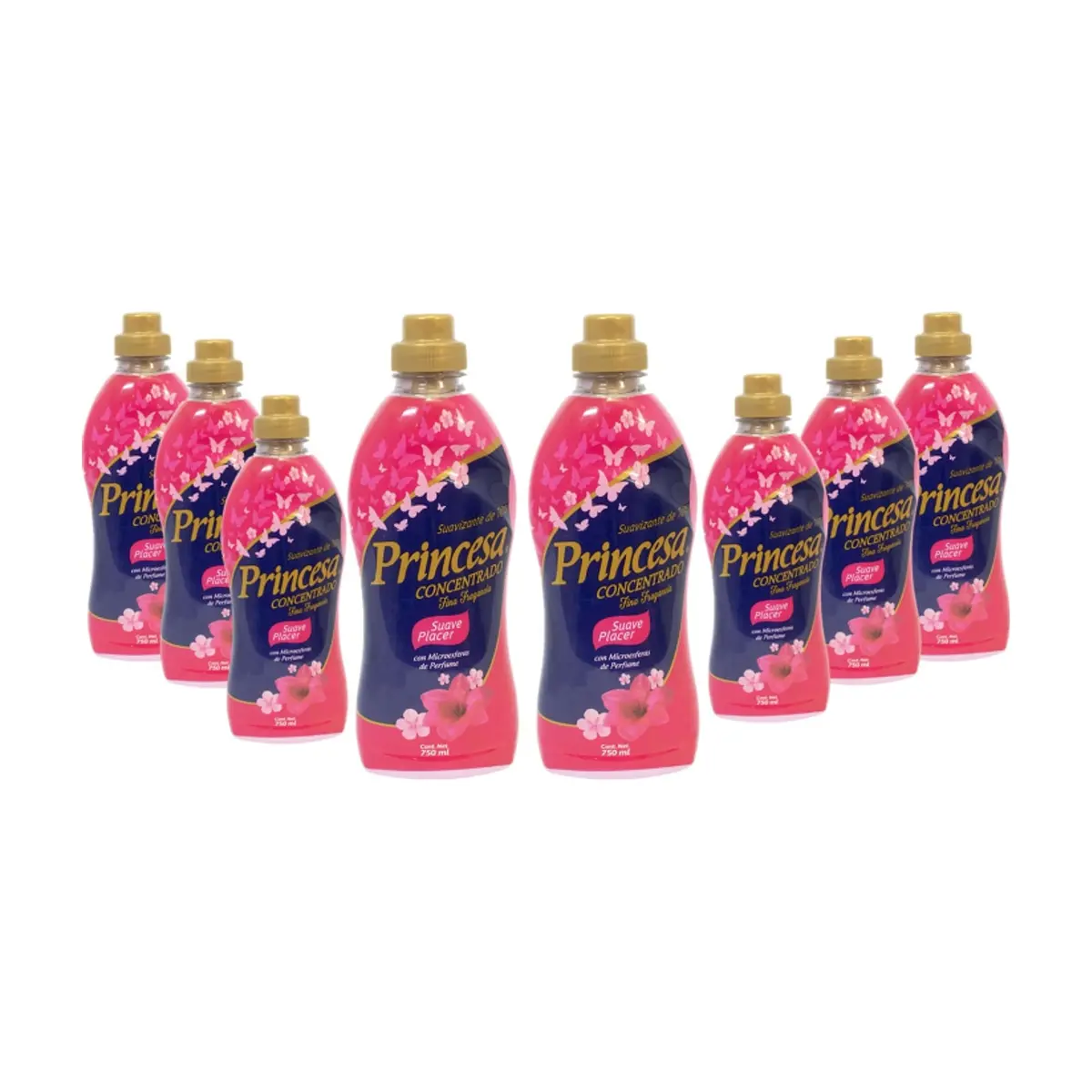Suavizante de telas suave placer Princesa (8 x 750 ml)