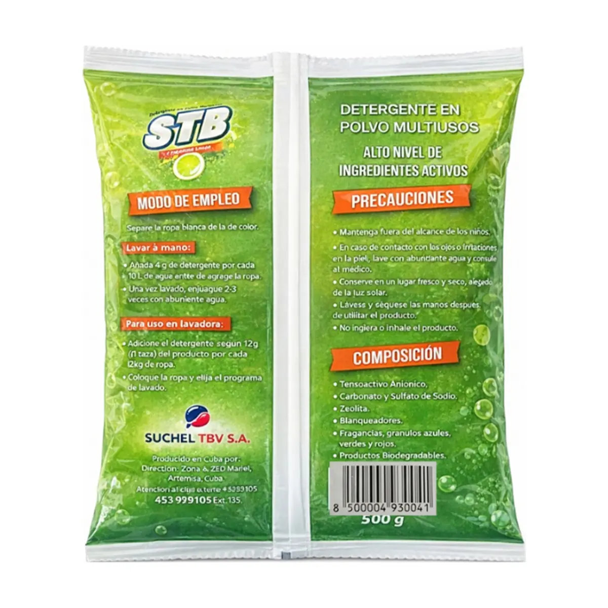 Detergente en polvo multiusos con fragancia a limón STB (10 x 500 g / 1.1 lb) - Thumbnail 2