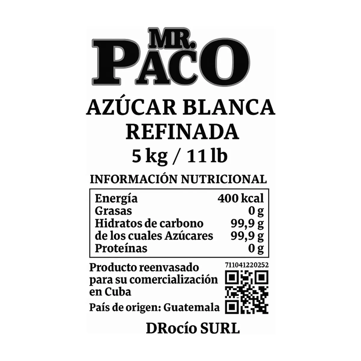 Azúcar blanca refinada Mr. Paco (5 kg / 11 lb) - Thumbnail 2