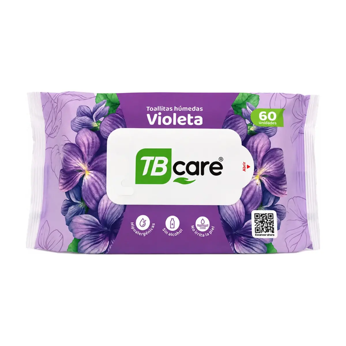 Toallitas húmedas Violeta TB Care (60 U)