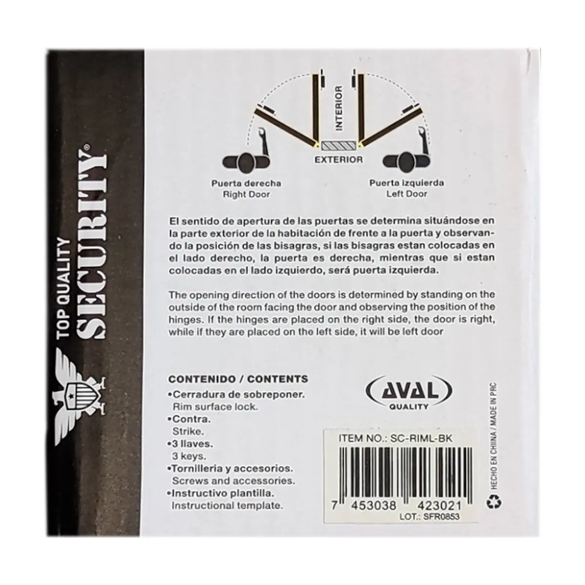 Cerradura yale llavín de sobreponer 5 pernos derecha para puerta exterior Security - Miniatura 4