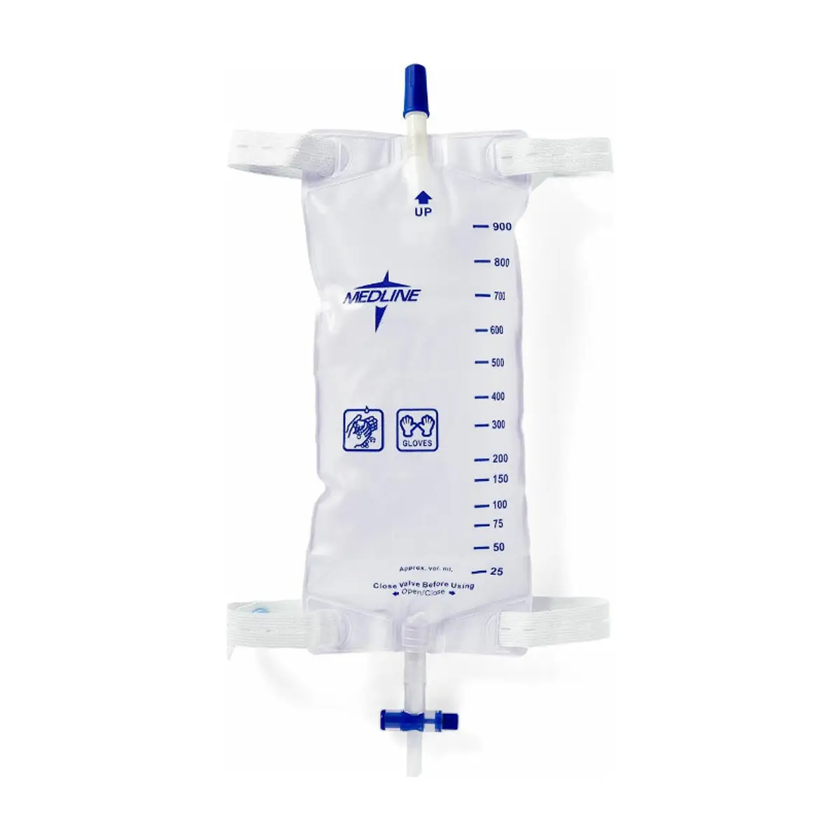 Bolsa colectora de orina con tela en la parte posterior para la pierna 900 ml / 32 oz Medline - Thumbnail 7