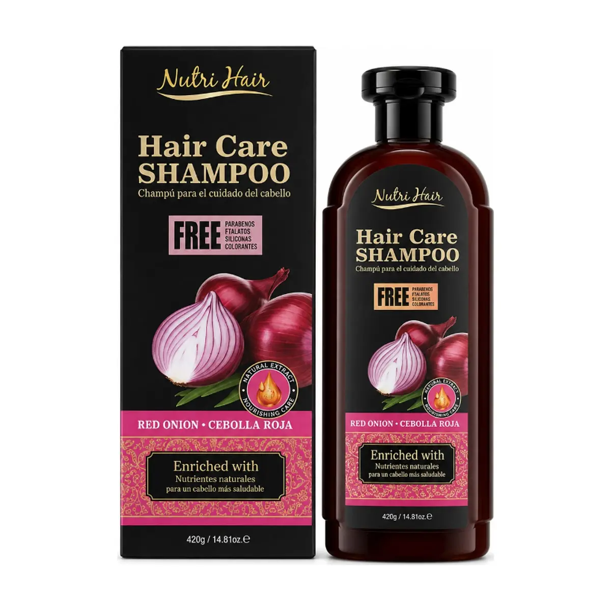 Champú Fortalecedor con Cebolla Roja Nutri Hair (420 g / 14.81 oz)