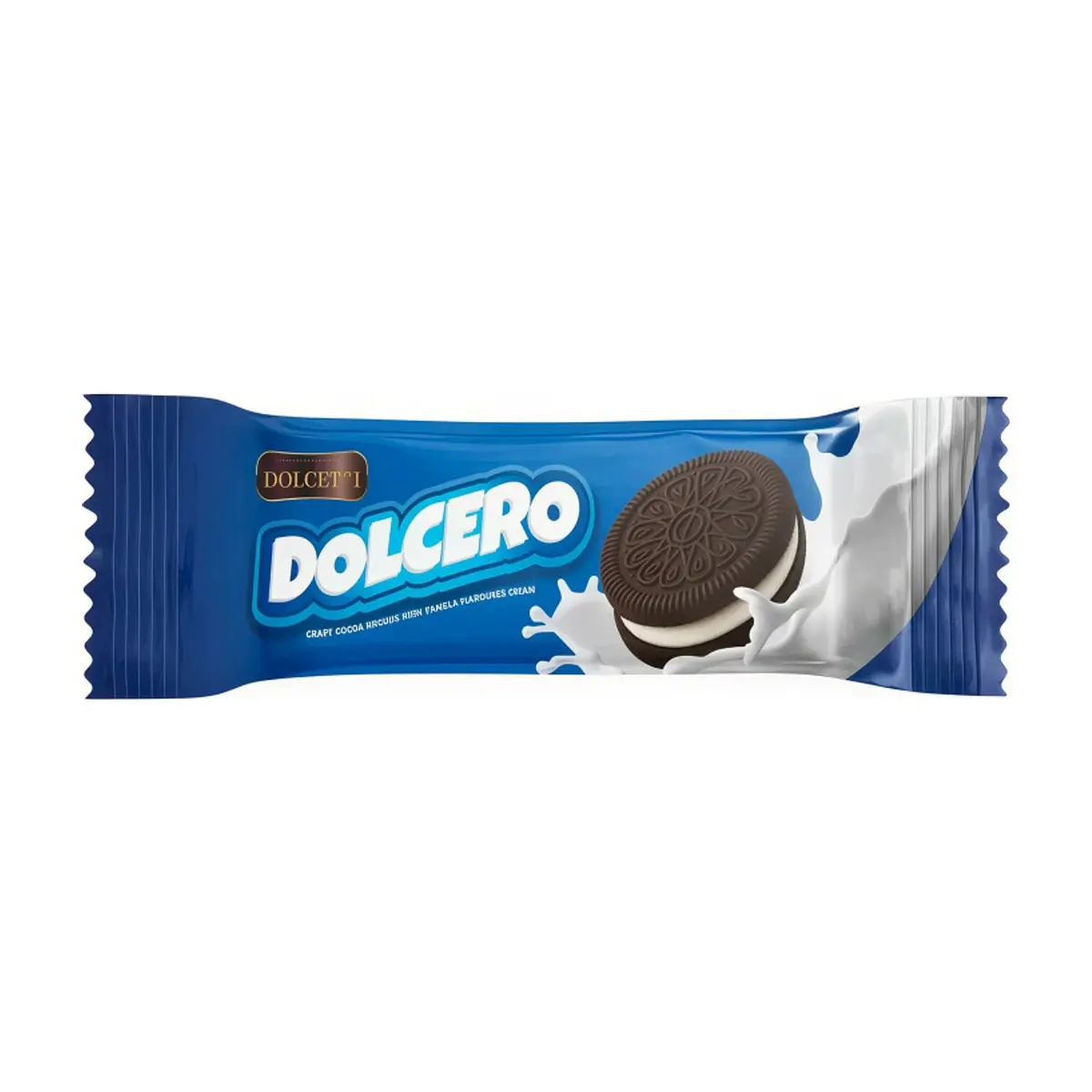 Galleta crujiente de cacao con crema de vainilla Dolcero Dolcetti (56 g / 1.97 oz)