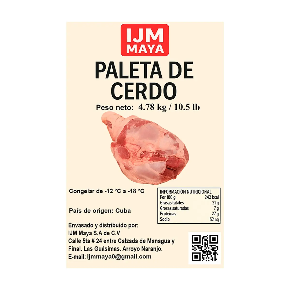 Paleta de cerdo IJM MAYA (4.78 kg / 10.5 lb) - Miniatura 2