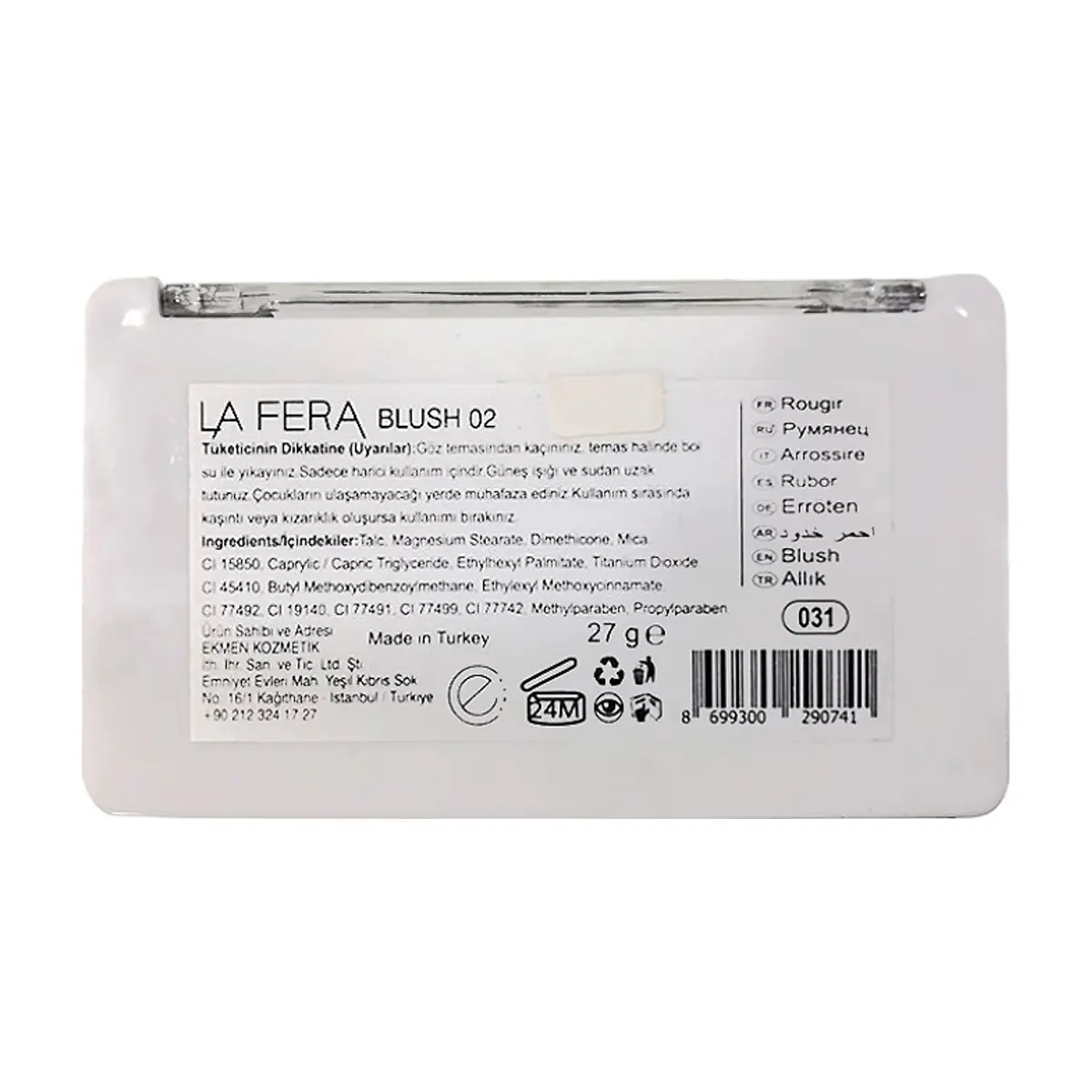 Paleta de rubor No 2 La Fera (27 g) - Thumbnail 3