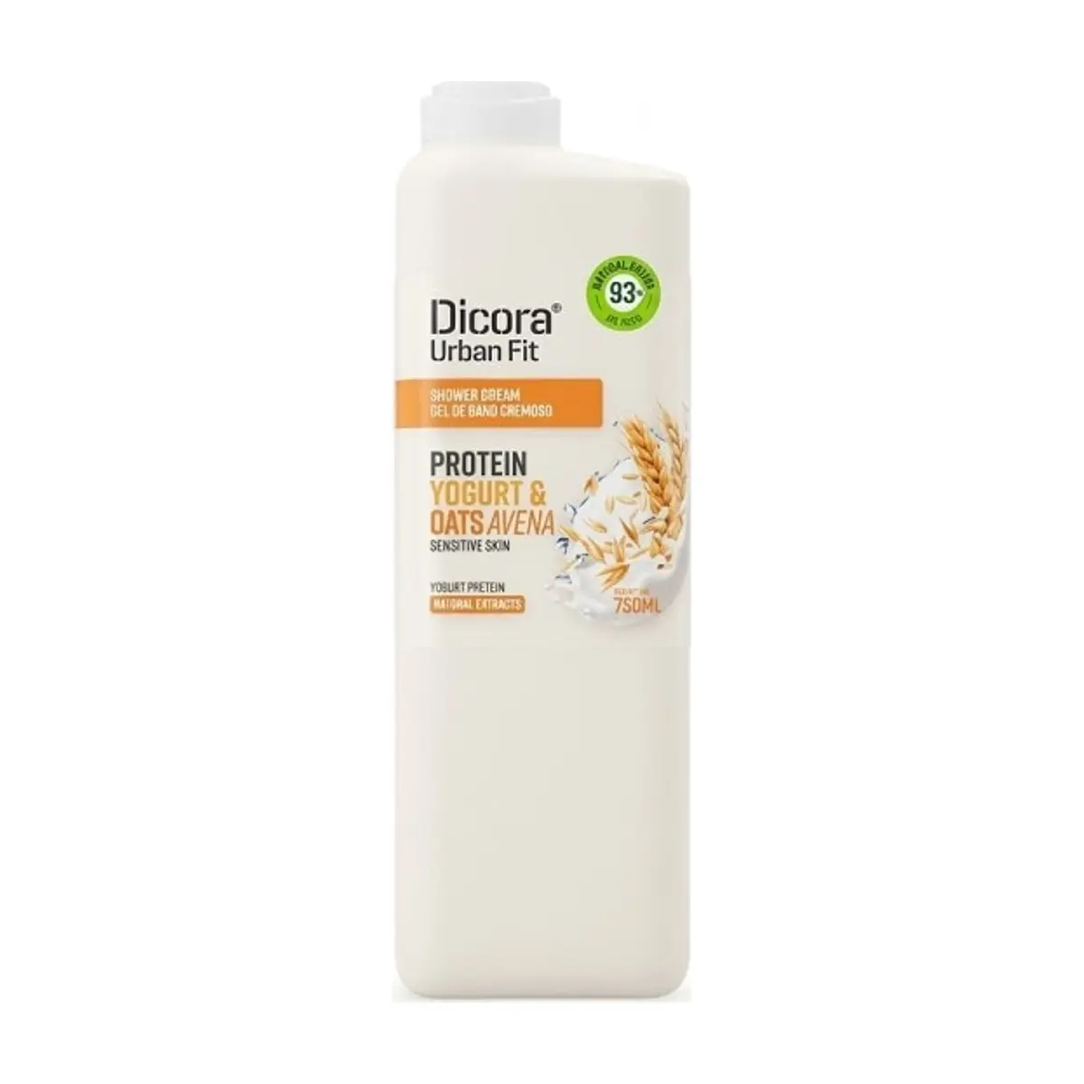Crema de Ducha Proteica de Yogurt y Avena (400ml) DICORA UF