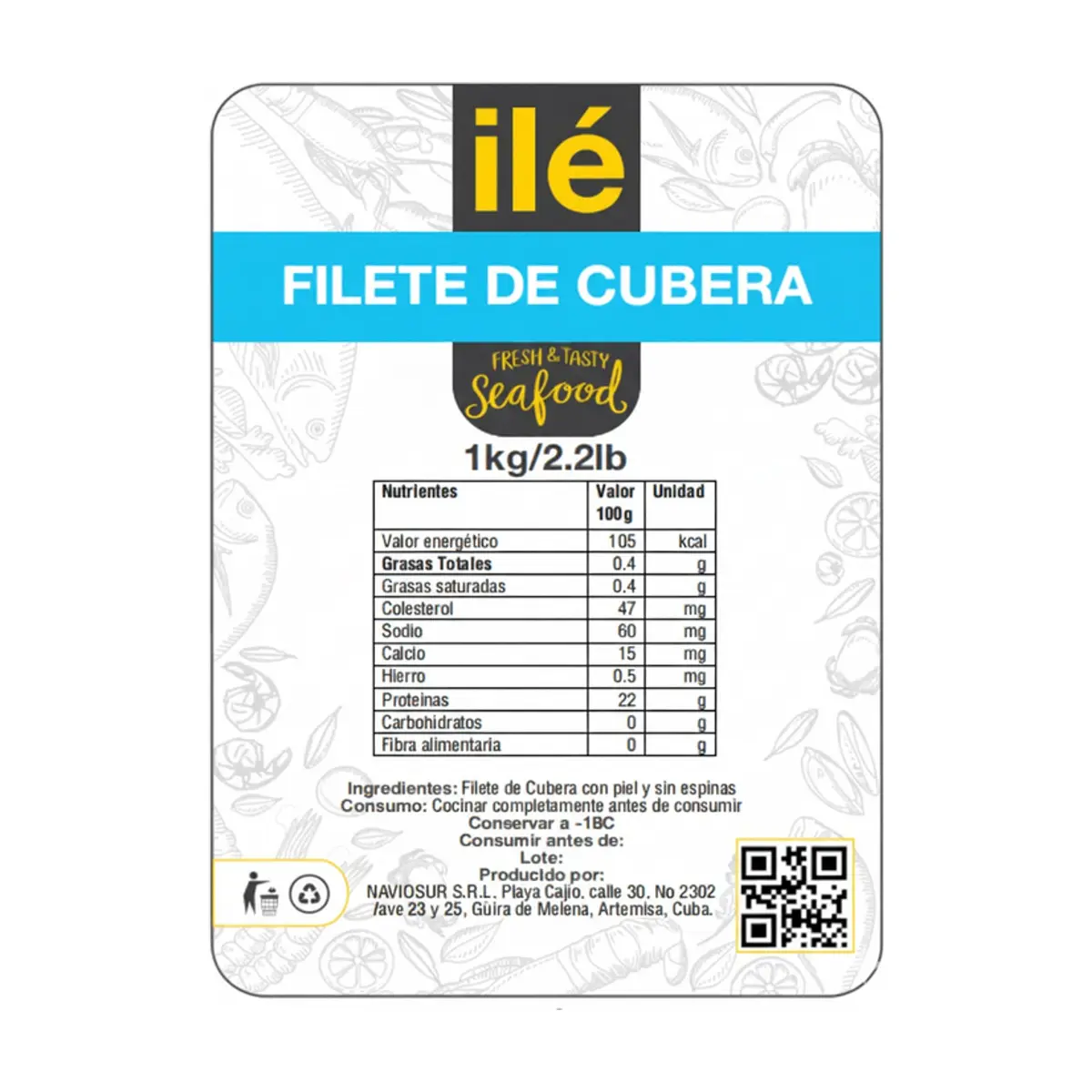 Filete de pescado cubera Ilé (1 kg / 2.2 lb) - Miniatura 3
