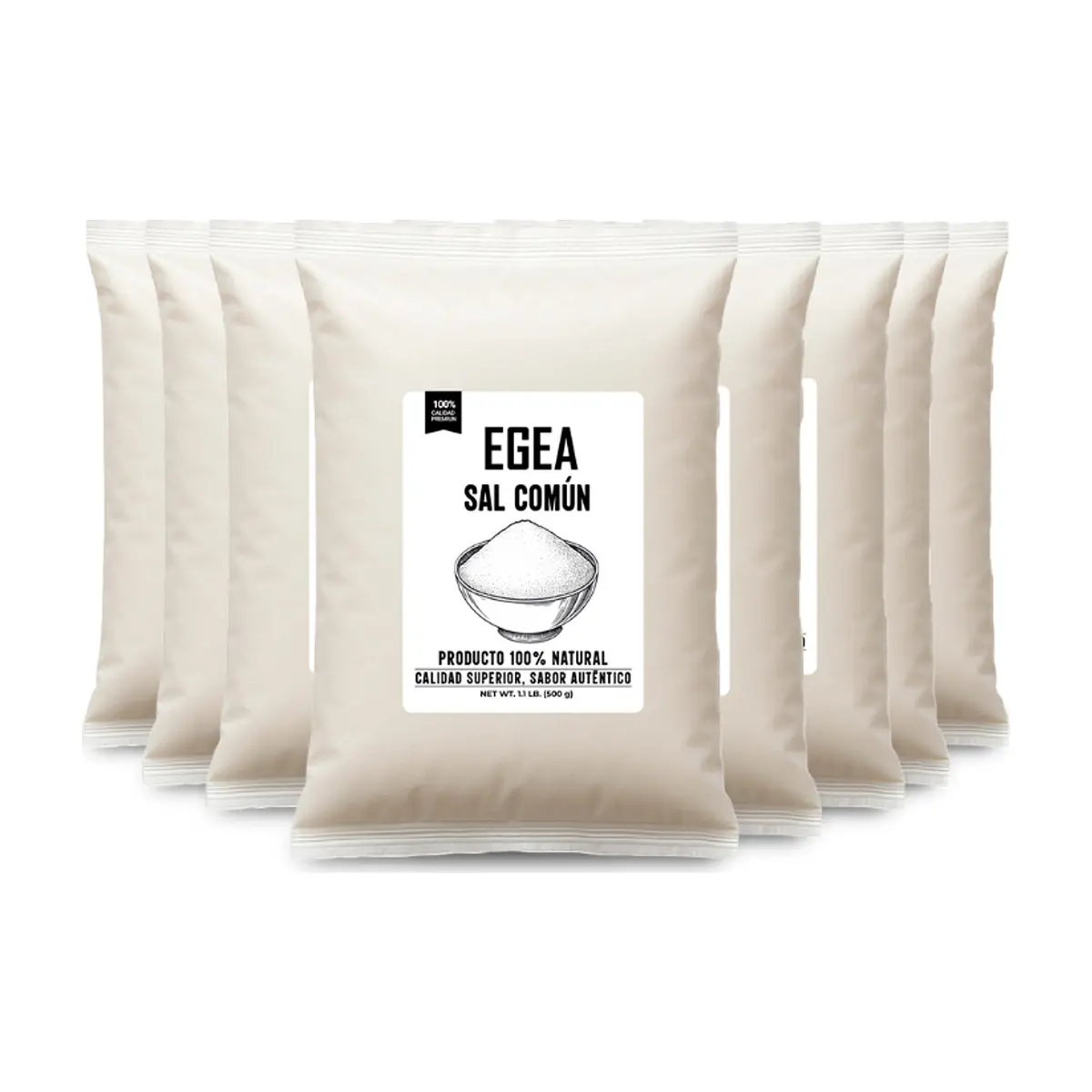 Sal común EGEA (8 x 500 g / 1.1 lb)