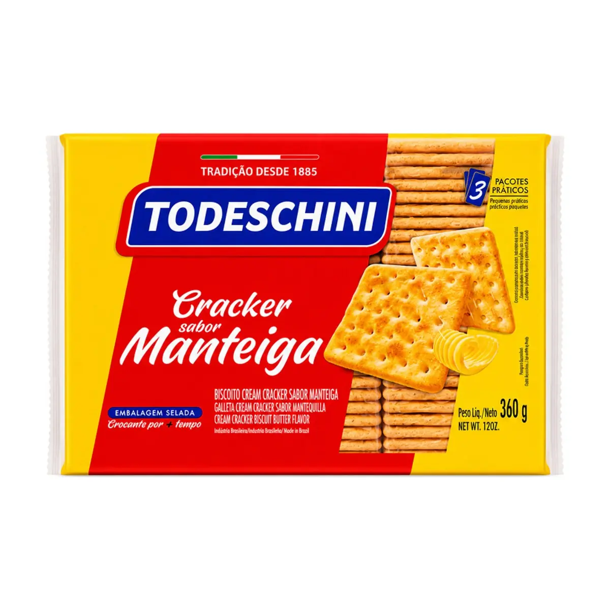 Galletas Cream Cracker sabor mantequilla Todeschini (360 g / 12 oz) - Miniatura 1