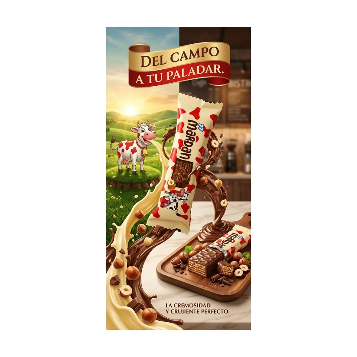 Obleas cubiertas de chocolate con relleno de avellana Mardan (30 g / 1.05 oz) - Thumbnail 5