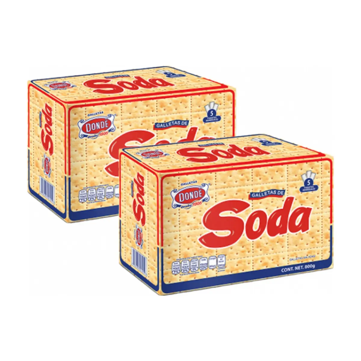 Galletas de soda Dondé (2 X 800 g / 1.76 lb)