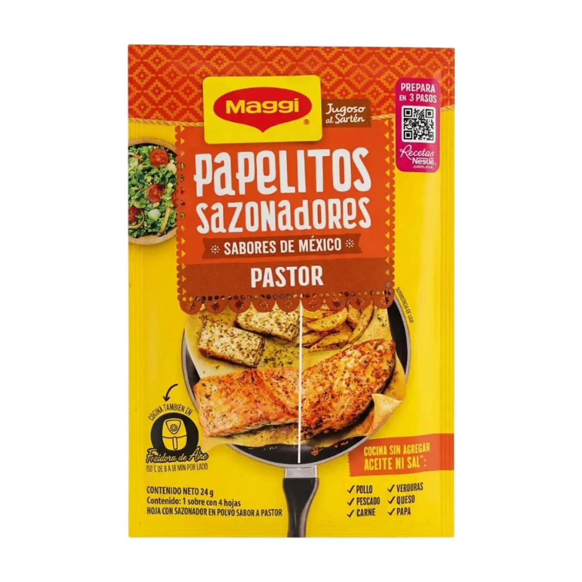 Papelitos sazonadores sabores de México pastor Maggi (24 g / 0.85 oz) - Thumbnail 7