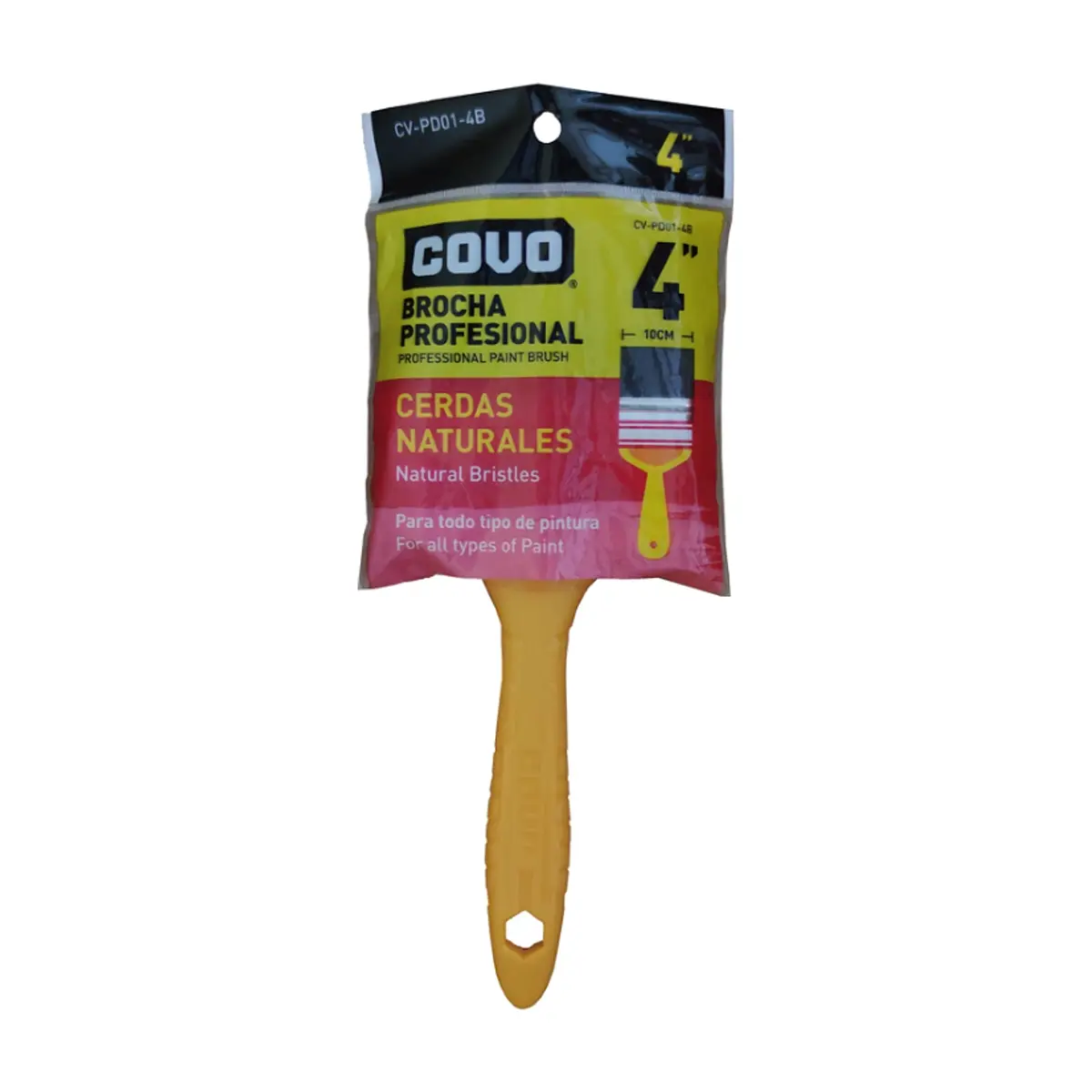 Brocha de 4" de celda negra Covo