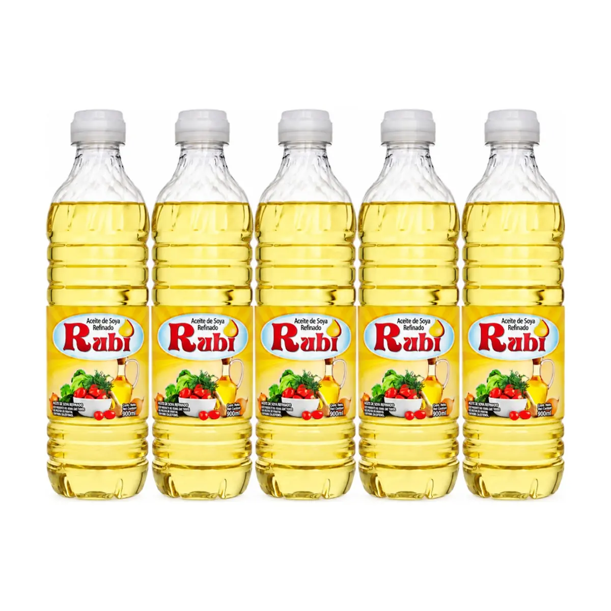Aceite de soya refinado Rubi (5 x 900 ml)