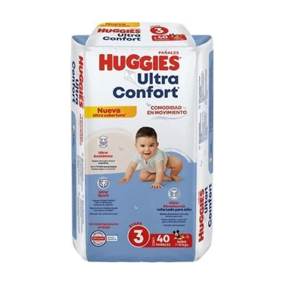 Pañal Desechable  Etapa 3 para Niño (40 u) HUGGIES