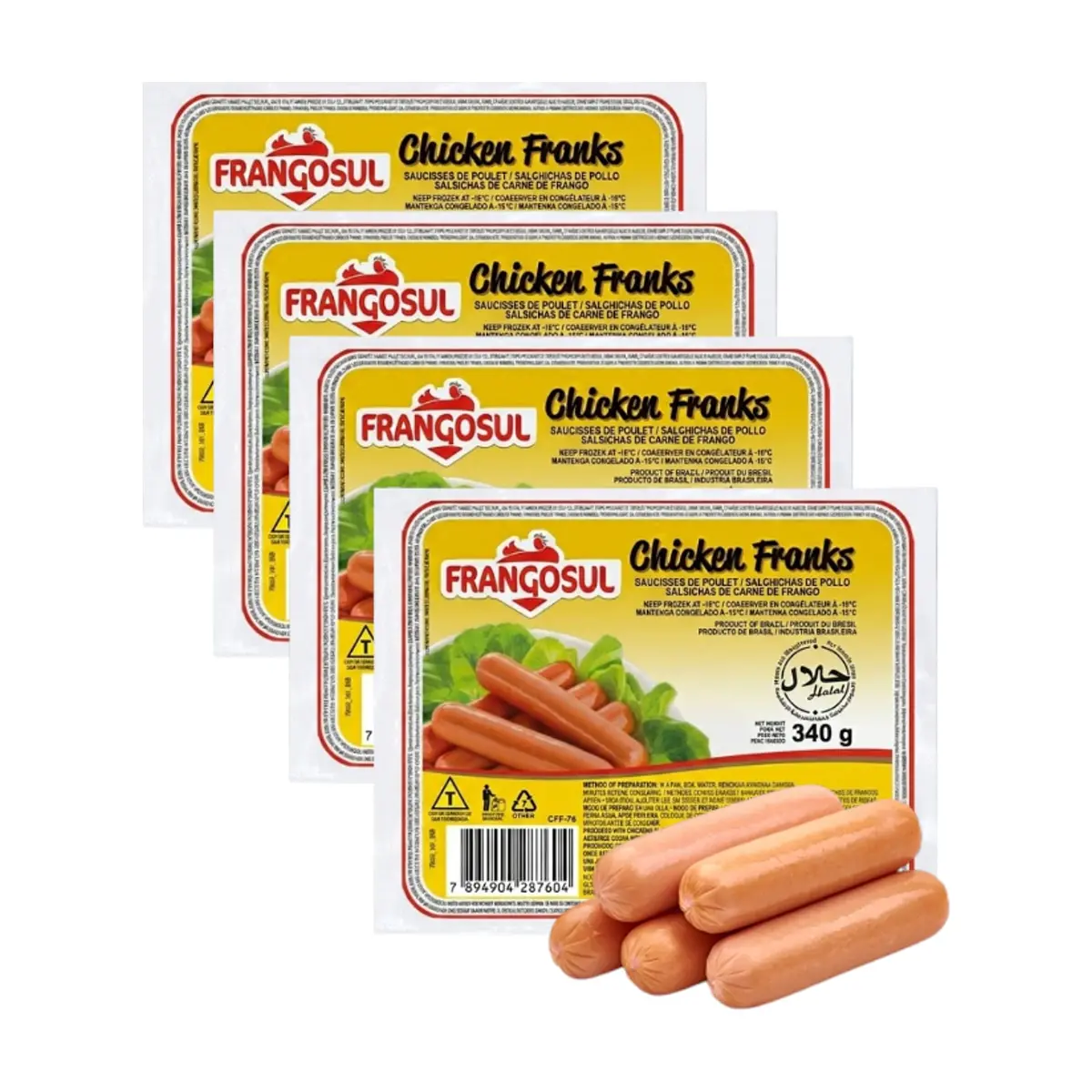 Salchicha de pollo Frangosul ( 4 x 340 g / 12 oz)