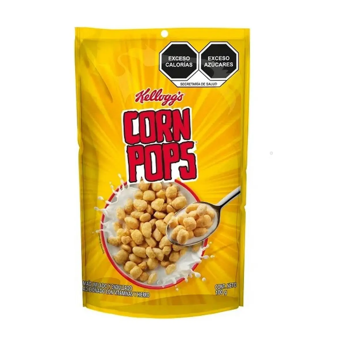 Cereal de maíz inflado y endulzado Kellogg's (100 g / 3.53 oz) - Miniatura 1