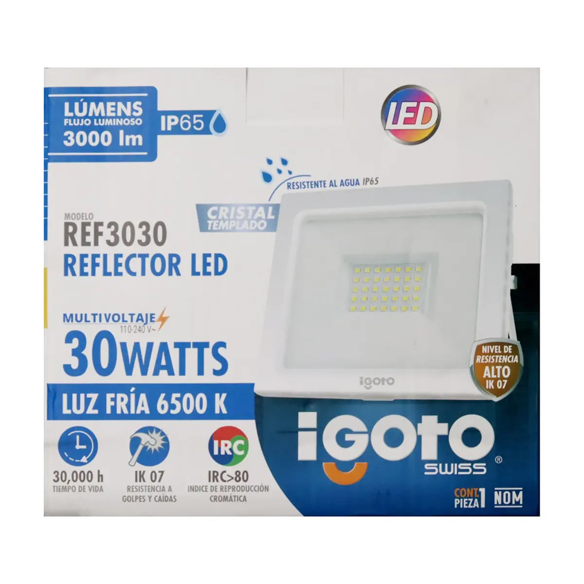 Reflector blanco LED 30 W Igoto REF3030 - Miniatura 6