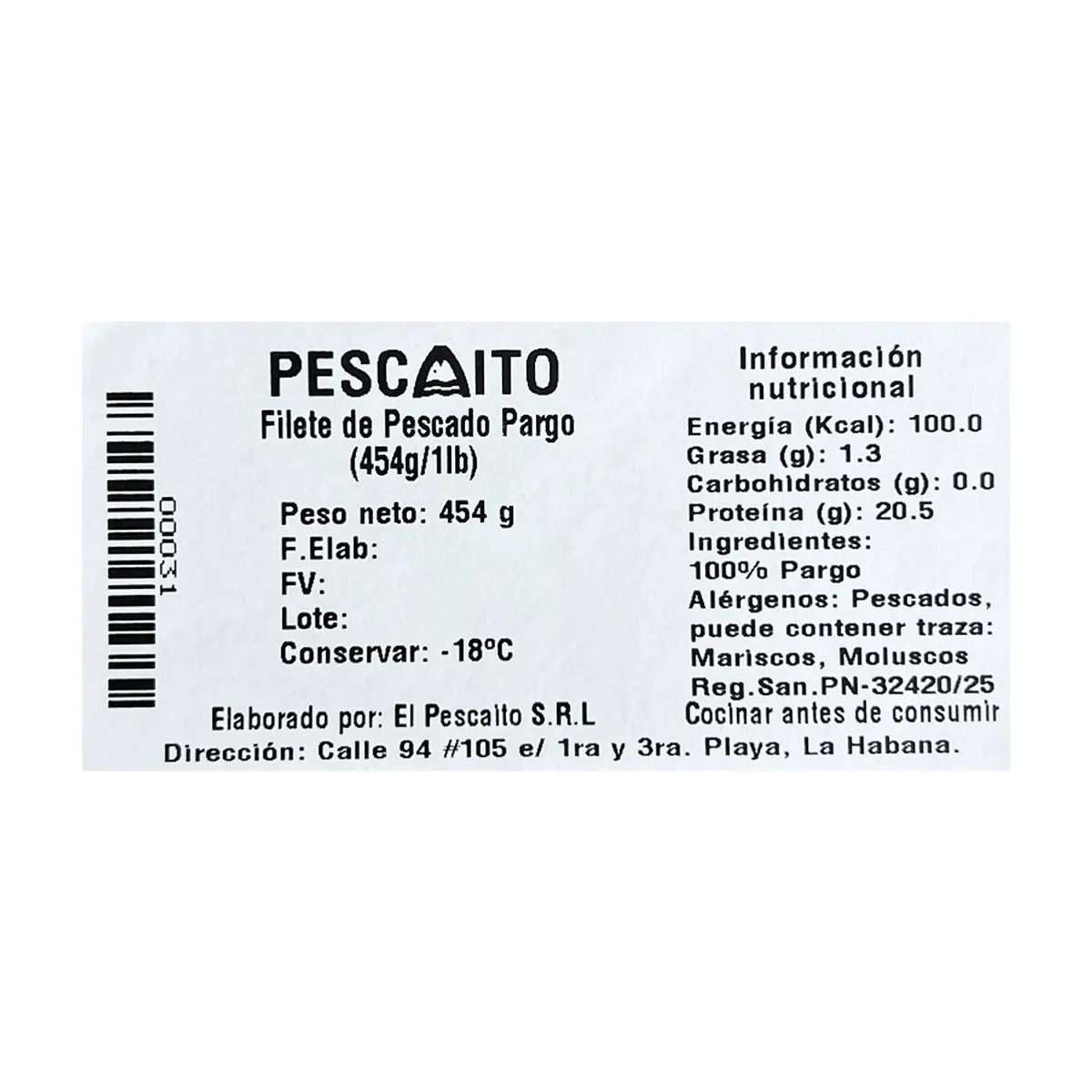 Filete de pescado pargo Pescaito (454 g / 1 lb) - Thumbnail 4