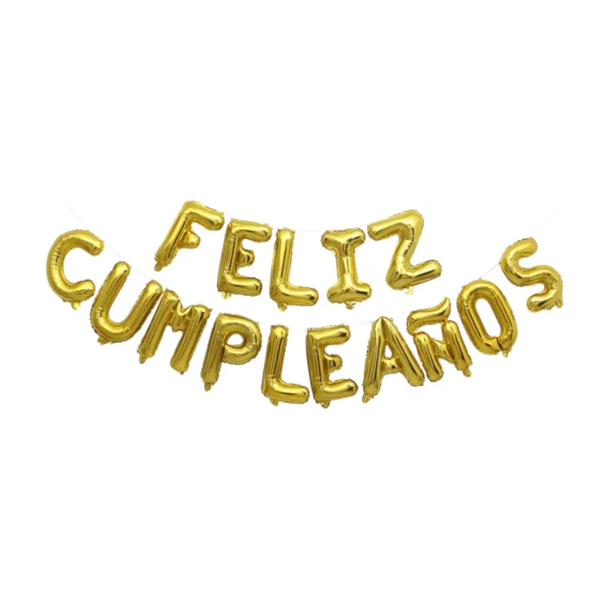 Cartel de Feliz Cumpleaños color dorado de 16 pulgadas Balloon