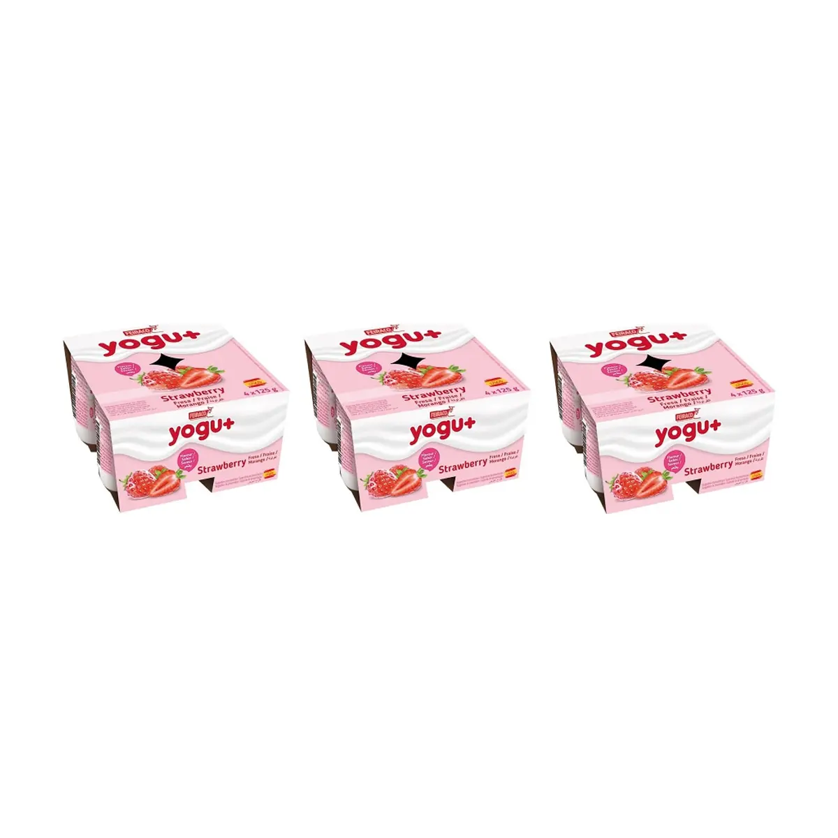Yogur pasteurizado sabor a fresa (12 x 125 g) - Miniatura 1