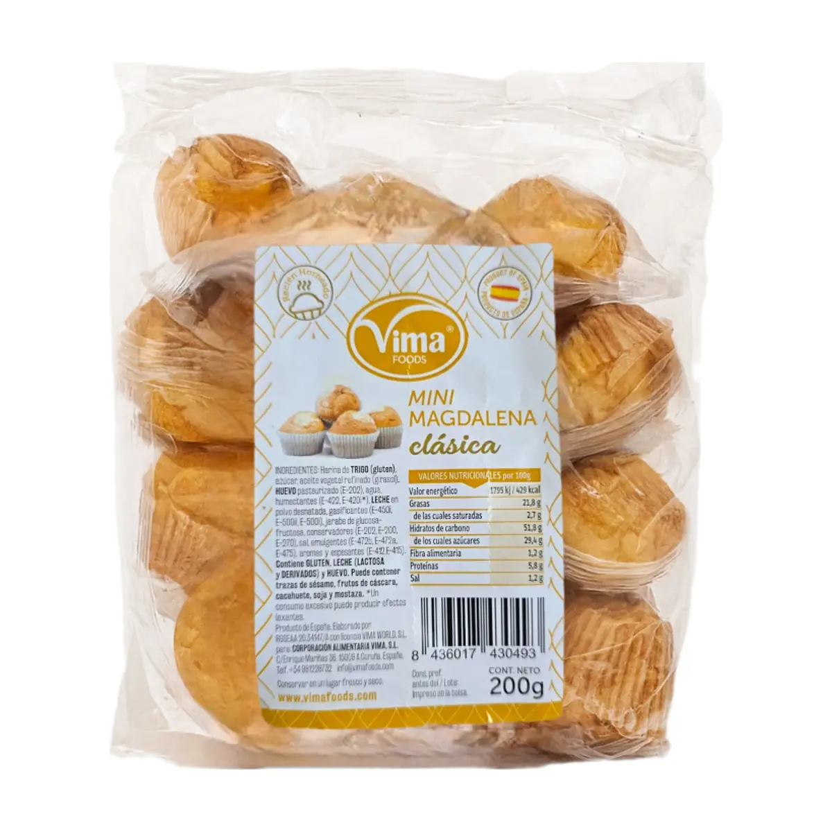 Mini magdalena clásica Vima Foods (200 g / 7.05 oz)