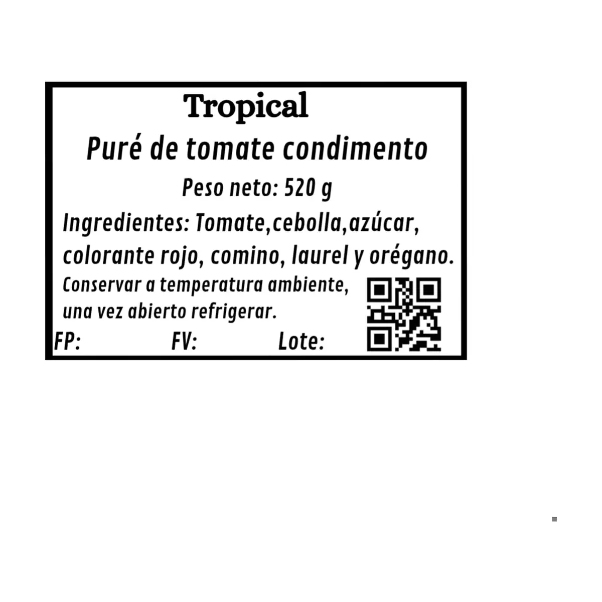 Puré de tomate condimento Tropical (520 g / 18.34 oz) - Thumbnail 2
