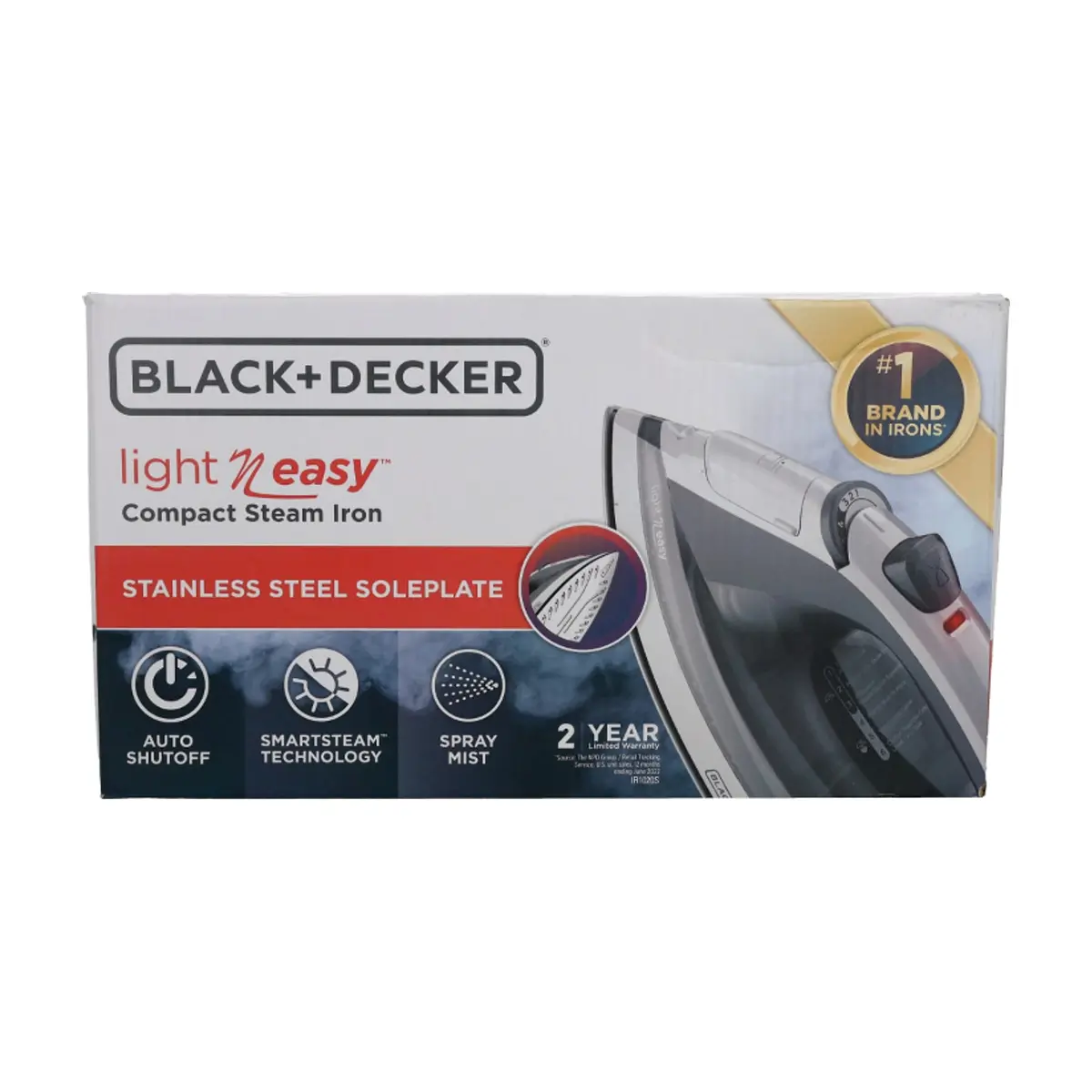 Plancha de vapor de 1200 W Black + Decker IR1020S - Thumbnail 4