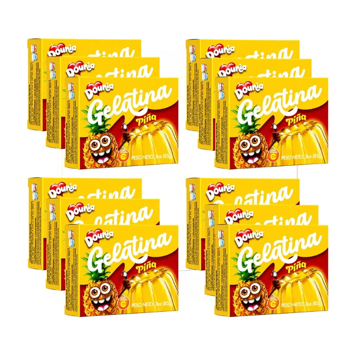 Gelatina con sabor piña Dounia (12 x 85 g / 3 oz) - Miniatura 1