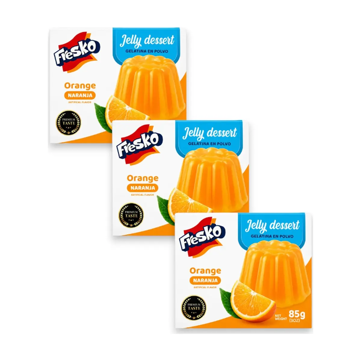 Gelatina de naranja Fresko (3 x 85 g / 3 oz)