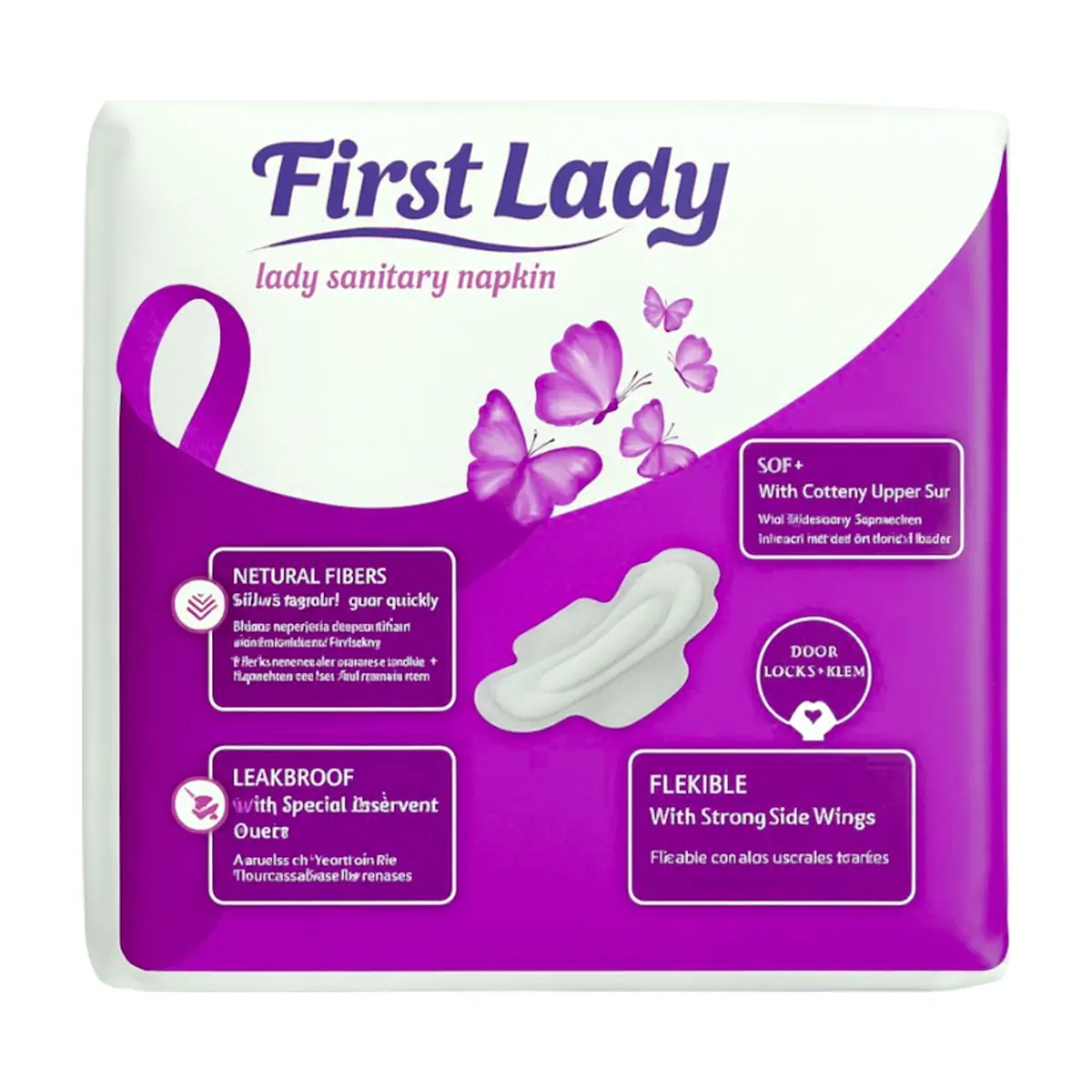 Toallas sanitarias largas con alas First Lady (8 U) - Thumbnail 2