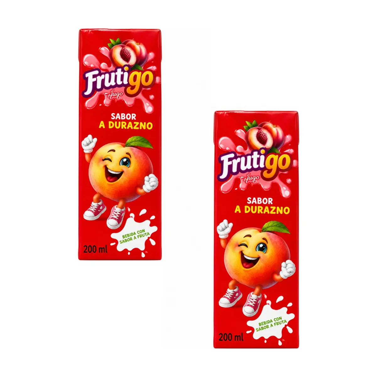 Bebida sabor a durazno Frutigo (2 X 200 ml / 6.76 fl oz)