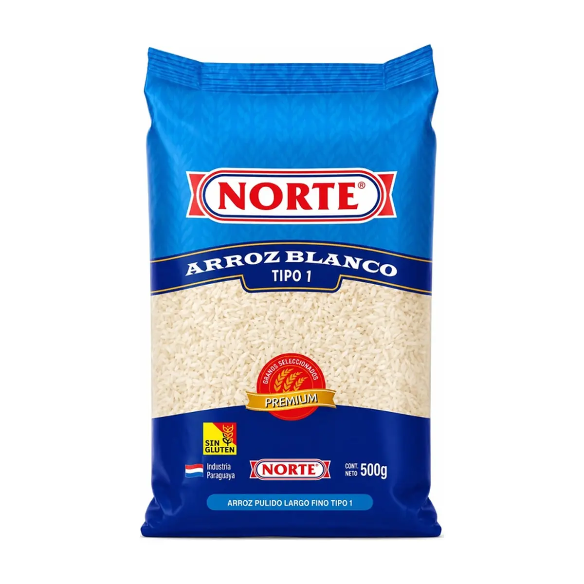 Arroz blanco pulido tipo 1 Norte (500 g / 1.1 lb) - Imagen 1