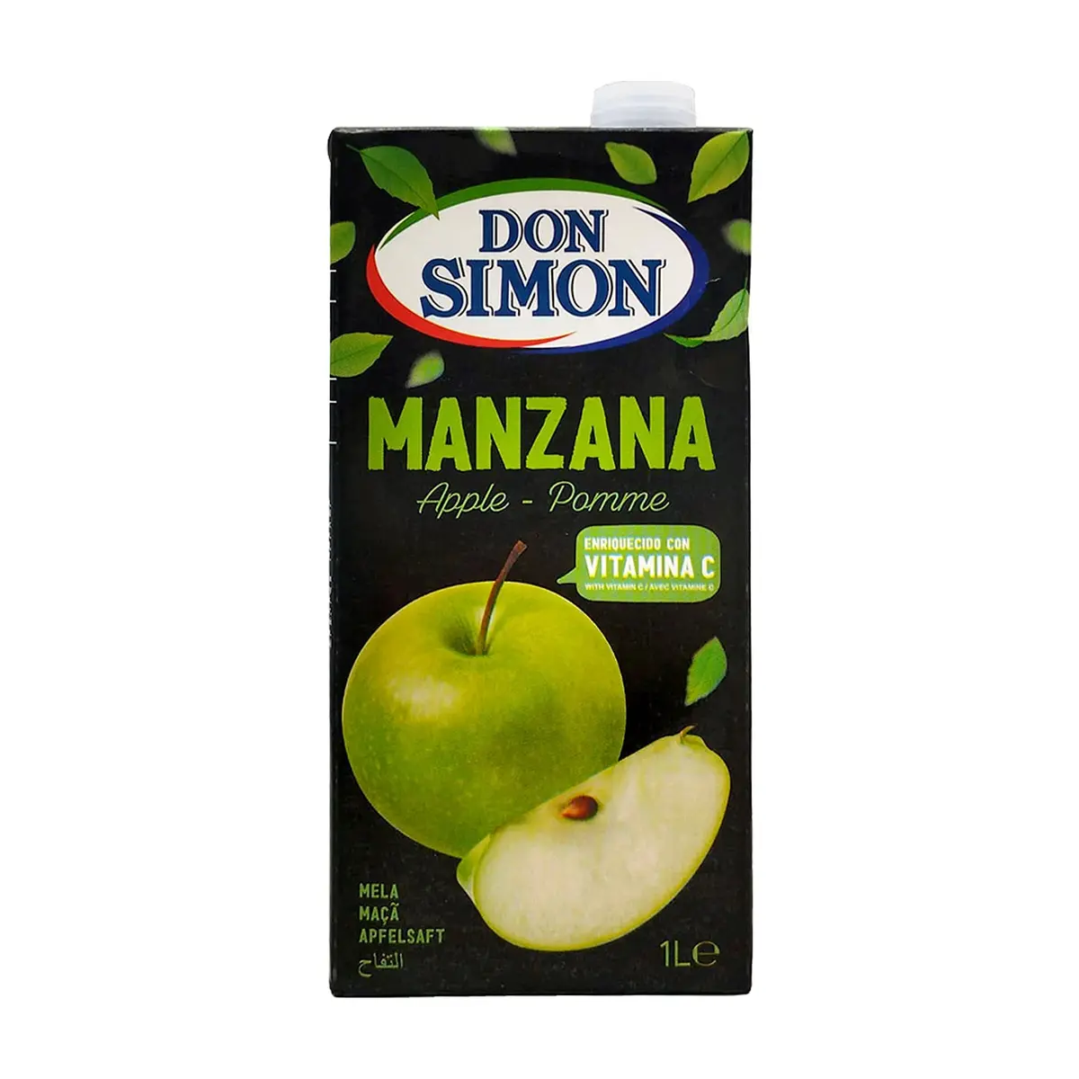 Zumo - jugo - de manzana enriquecido con vitamina C Don Simon (1 L) - Imagen 1