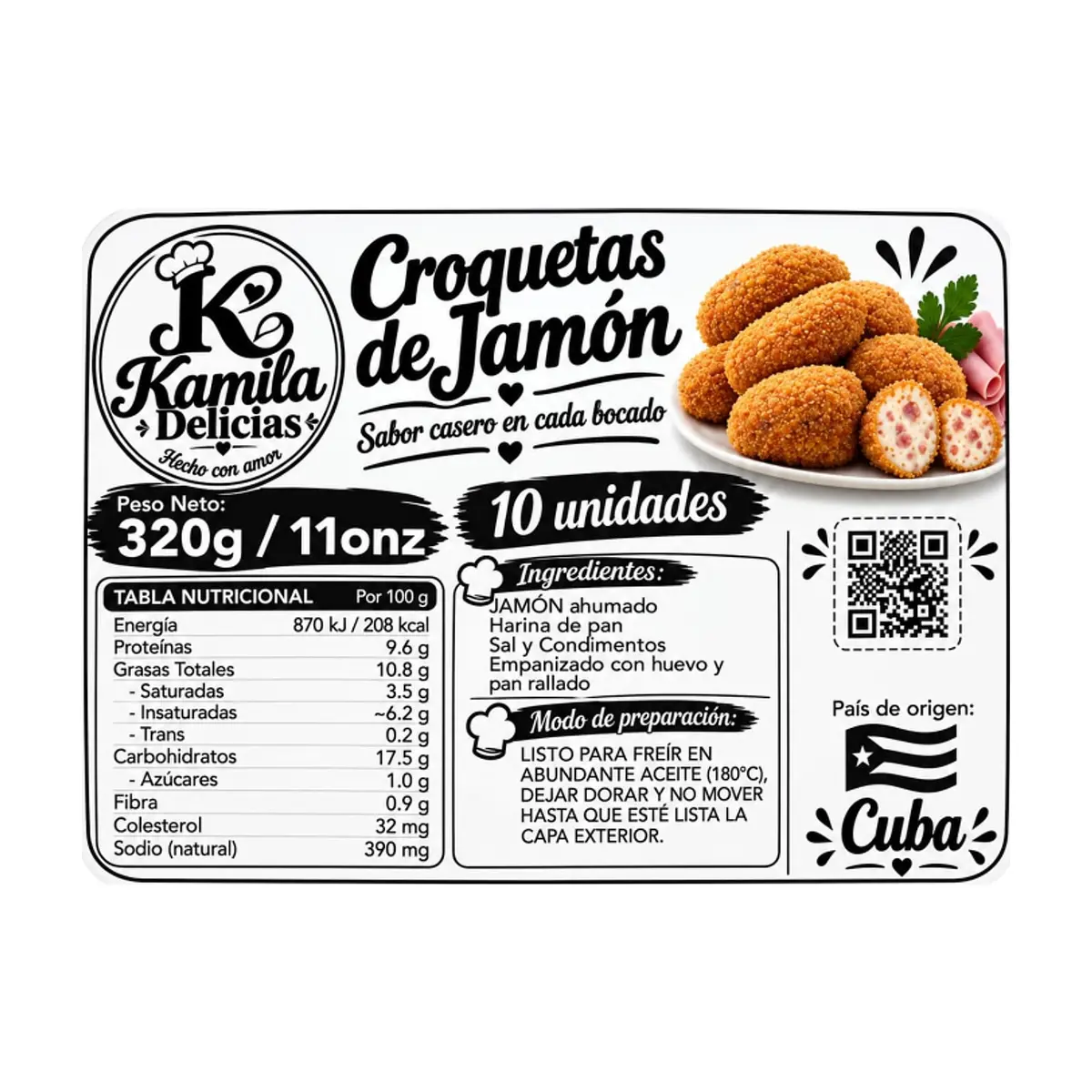 Croquetas de jamón Kamila Delicias (320 g / 11 oz) - Miniatura 3