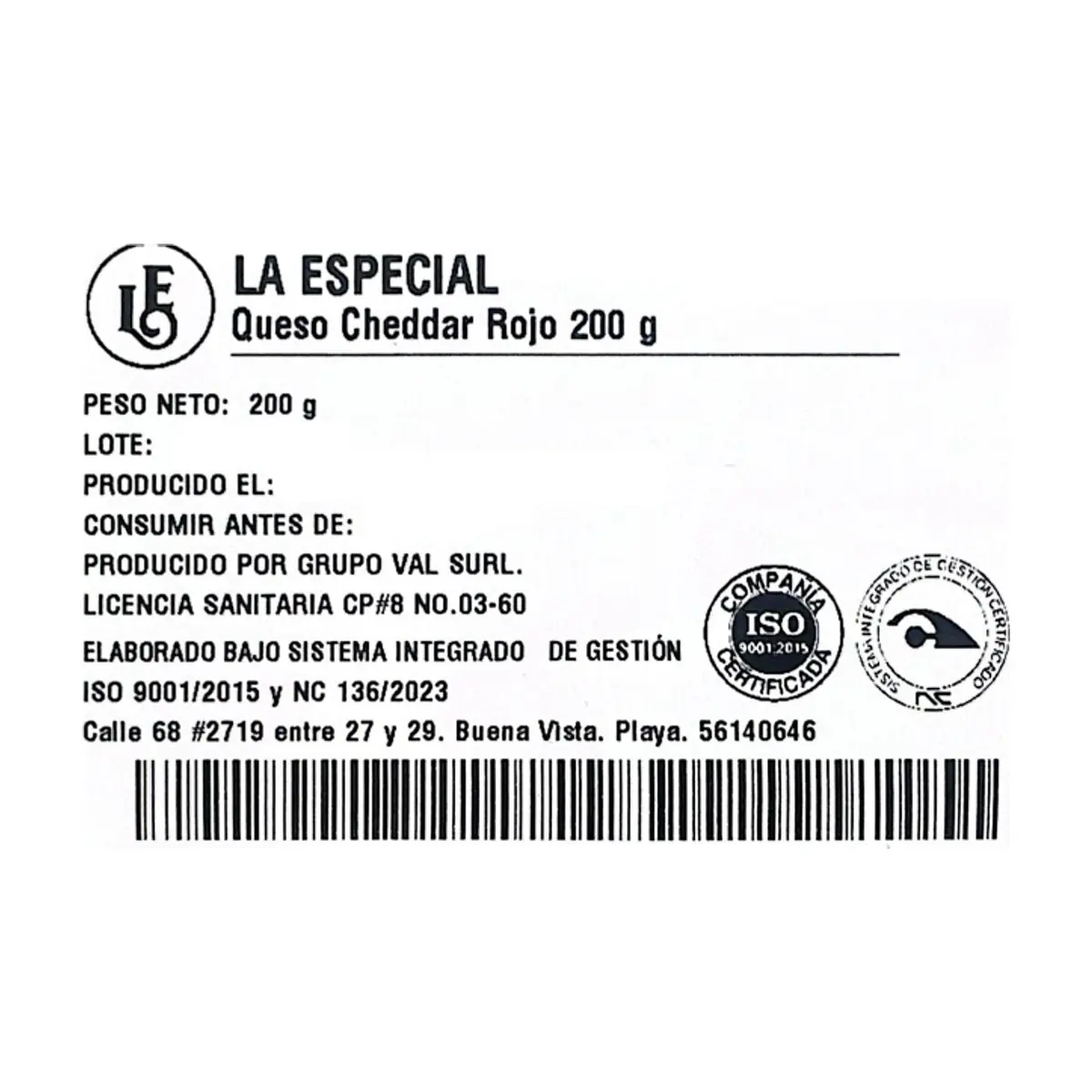 Queso Cheddar Rojo Porcionado La Especial (200 g / 7.0 oz) - Thumbnail 3