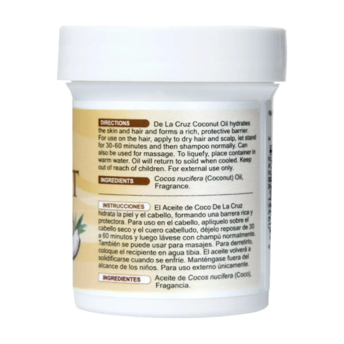 Aceite de coco sólido De la Cruz (62.5 g / 2.2 oz) - Thumbnail 4