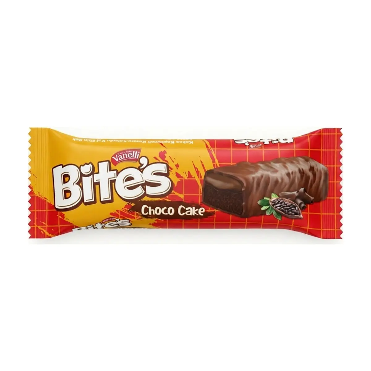 Barrita de chocolate rellena y cubierta en crema de chocolate Bite's Vanelli (18 g)